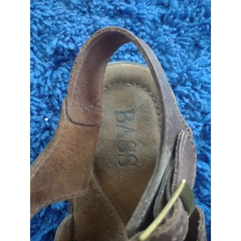 Men's Bass Brown leather Fisherman Sandals Size 10D‎ Casual Fishermancore